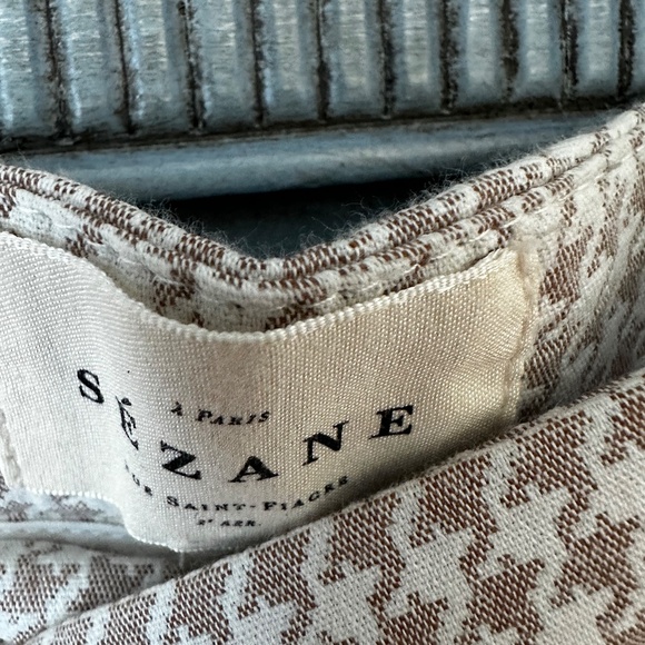 SEZANE CLARA TROUSERS in CAMEL/ECRU Size 36 - Picture 11 of 13